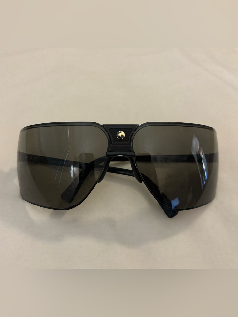 Vintage Gargoyles Black Shield Sunglasses
